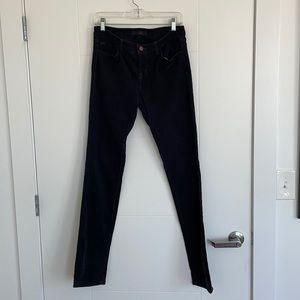 J Brand Low Rise Pencil Leg Black Cords